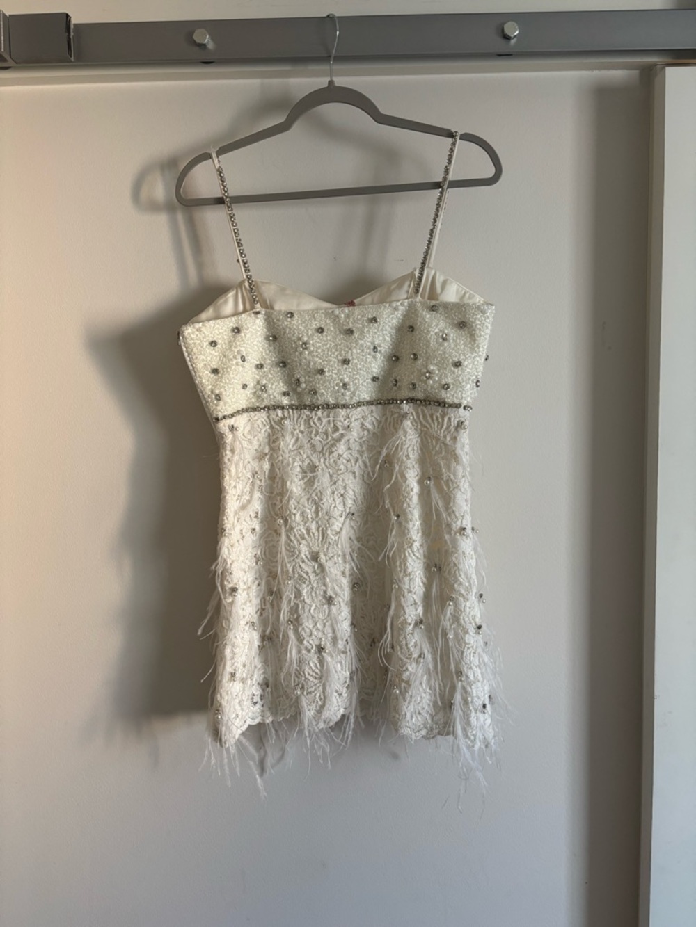 LOVESHACKFANCY - BRIANNE BEADED MINI DRESS - CREAM size 8 NWT - Picture 7 of 10